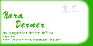 nora derner business card